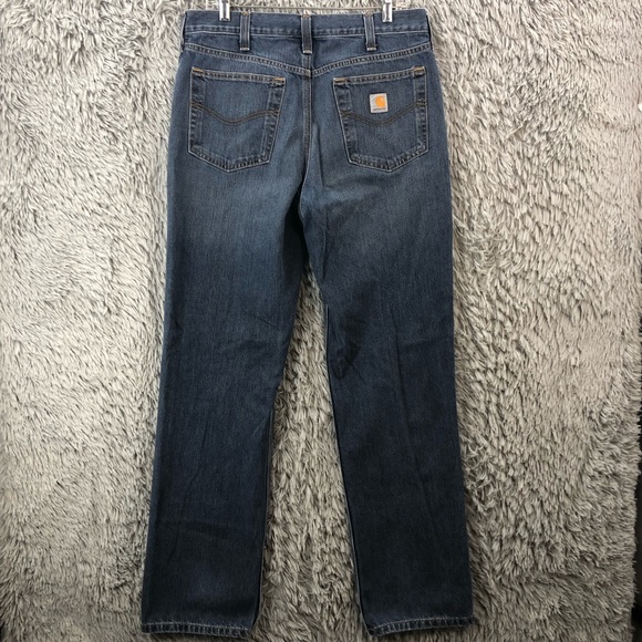 Carhartt Jeans Mens Size 35 Straight Leg Denim Work Wear - Picture 1 of 11
